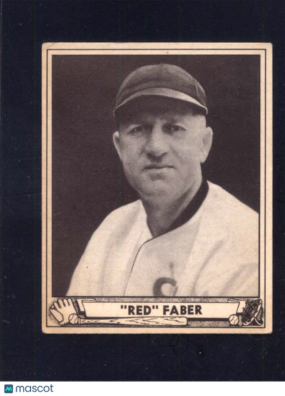 1940 Play Ball #230 Red Faber White Sox (VG/EX)