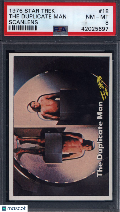 1976 Topps Star Trek  #18 The Duplicate Man Scanlens PSA 8