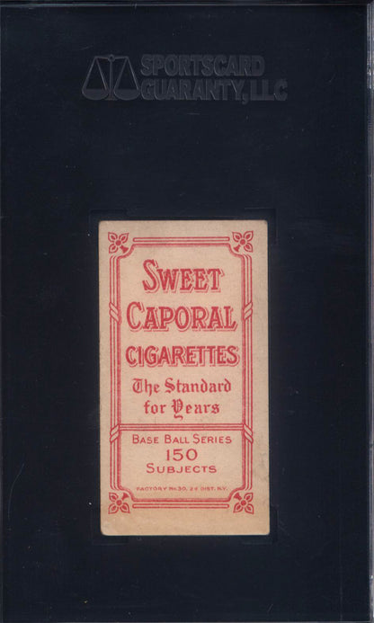 T206 Clark Griffith Portrait Cincinnati SGC 5 Sweet Caporal Back