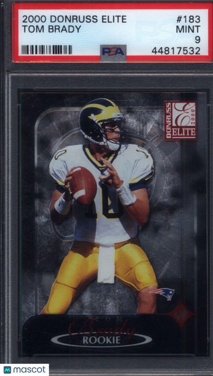 2000 Donruss Elite #183 Tom Brady Rookie /2,000 PSA 9