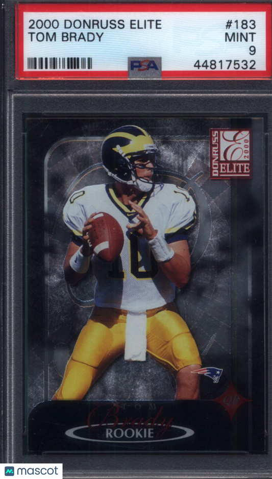 2000 Donruss Elite #183 Tom Brady Rookie /2,000 PSA 9