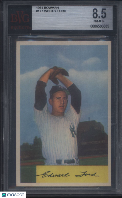 1954 Bowman #177 Whitey Ford Yankees BVG 8.5
