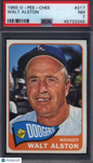 1965 OPC O-Pee-Chee #217 Walt Alston Dodgers PSA 7