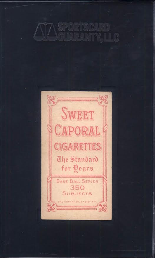 T206 Vic Willis Portrait Pittsburg SGC 5 Sweet Caporal Back