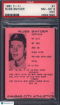 1961 7-11 #7 Russ Snyder Athletics PSA 8 (OC) pop 1 none higher
