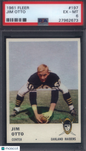 1961 Fleer #197 Jim Otto Rookie HOF Raiders PSA 6 Well Centered