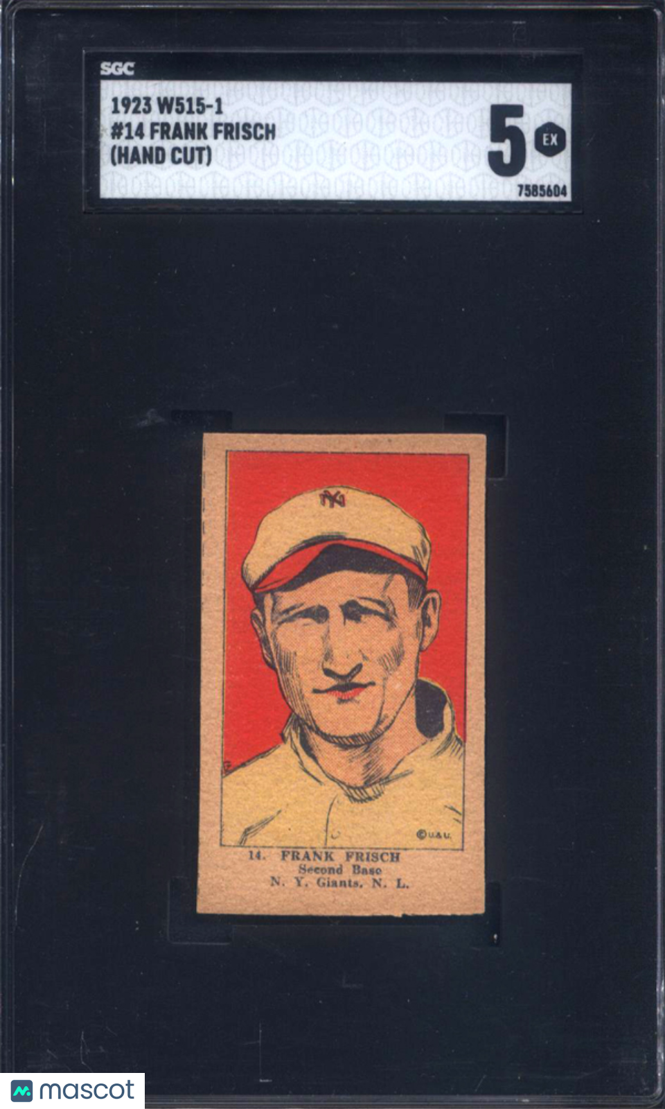 1923 W515-1 #14 Frank Frisch Giants SGC 5