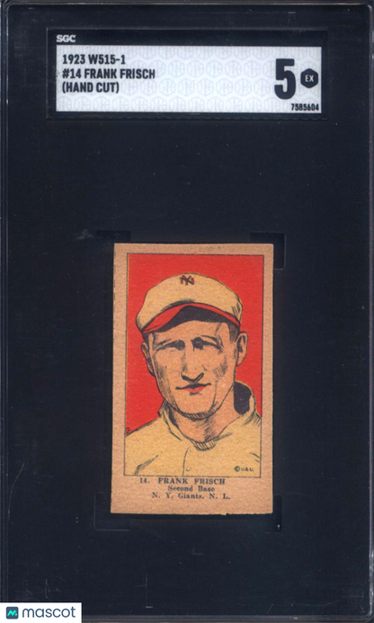 1923 W515-1 #14 Frank Frisch Giants SGC 5