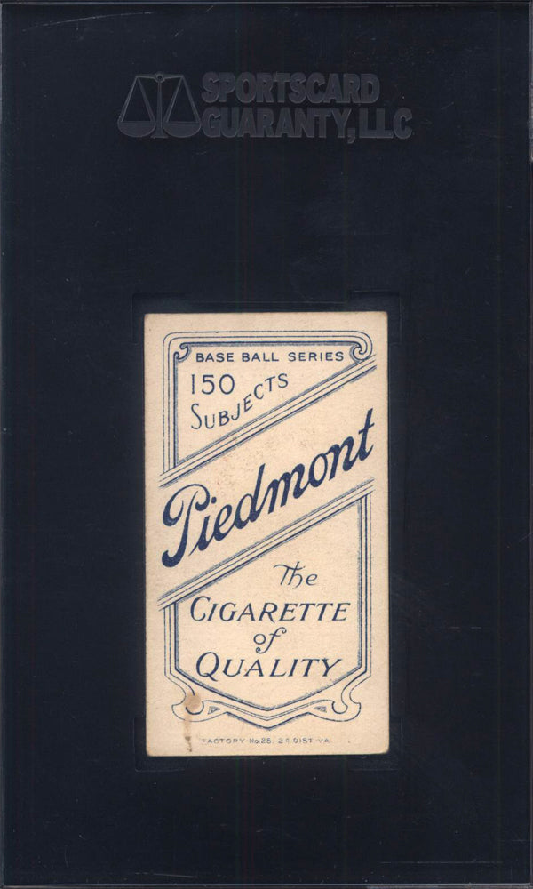 T206 Jack Chesbro New York SGC 4.5 Piedmont Back