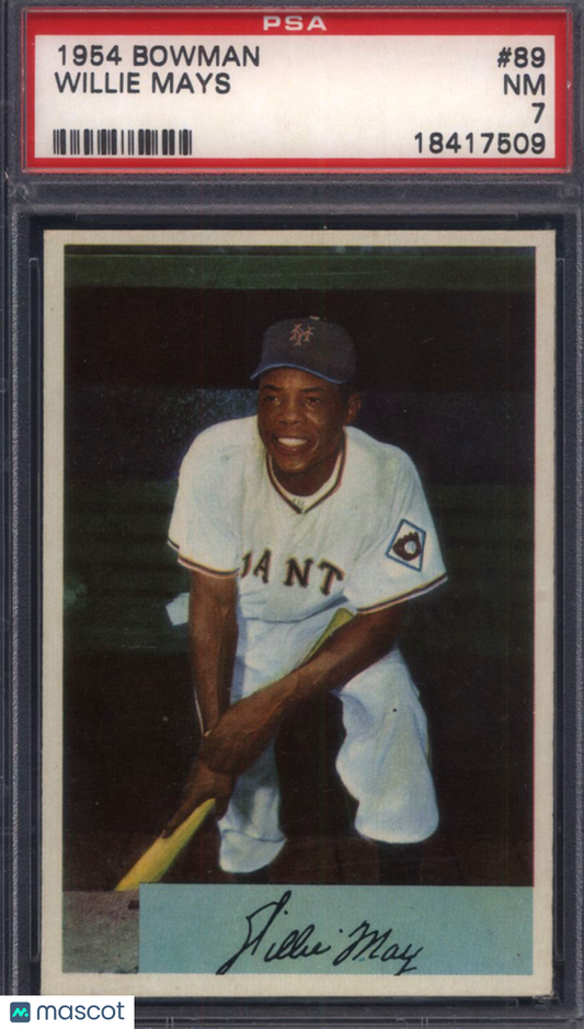 1954 Bowman #89 Willie Mays Giants PSA 7