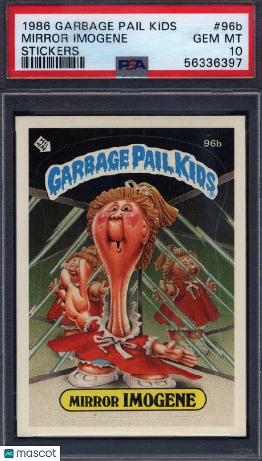1986 Topps Garbage Pail Kids Stickers #96b Mirror Imogene Stickers PSA 10