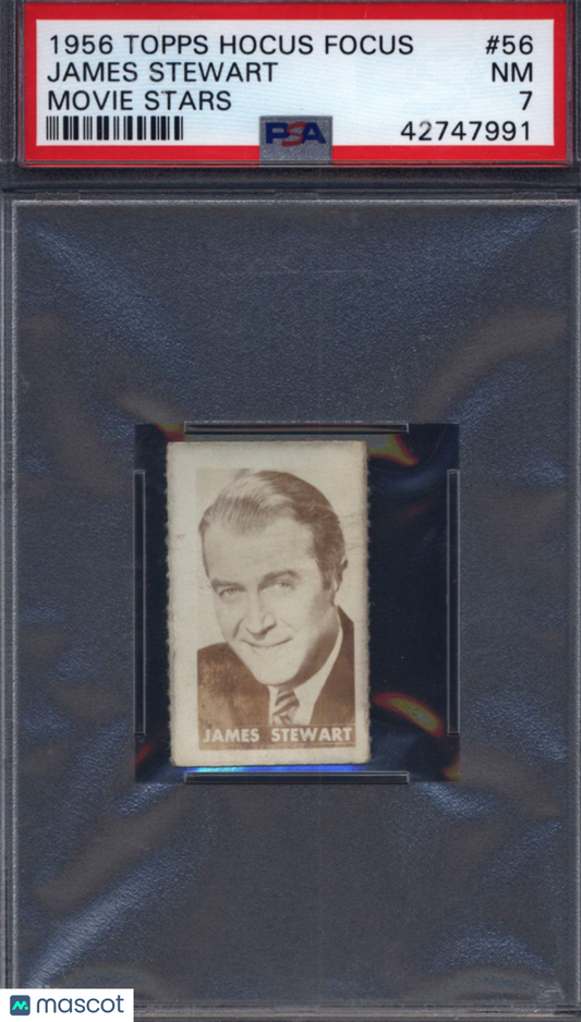 1956 Topps Hocus Focus Movie Stars #56 James Stewart PSA 7