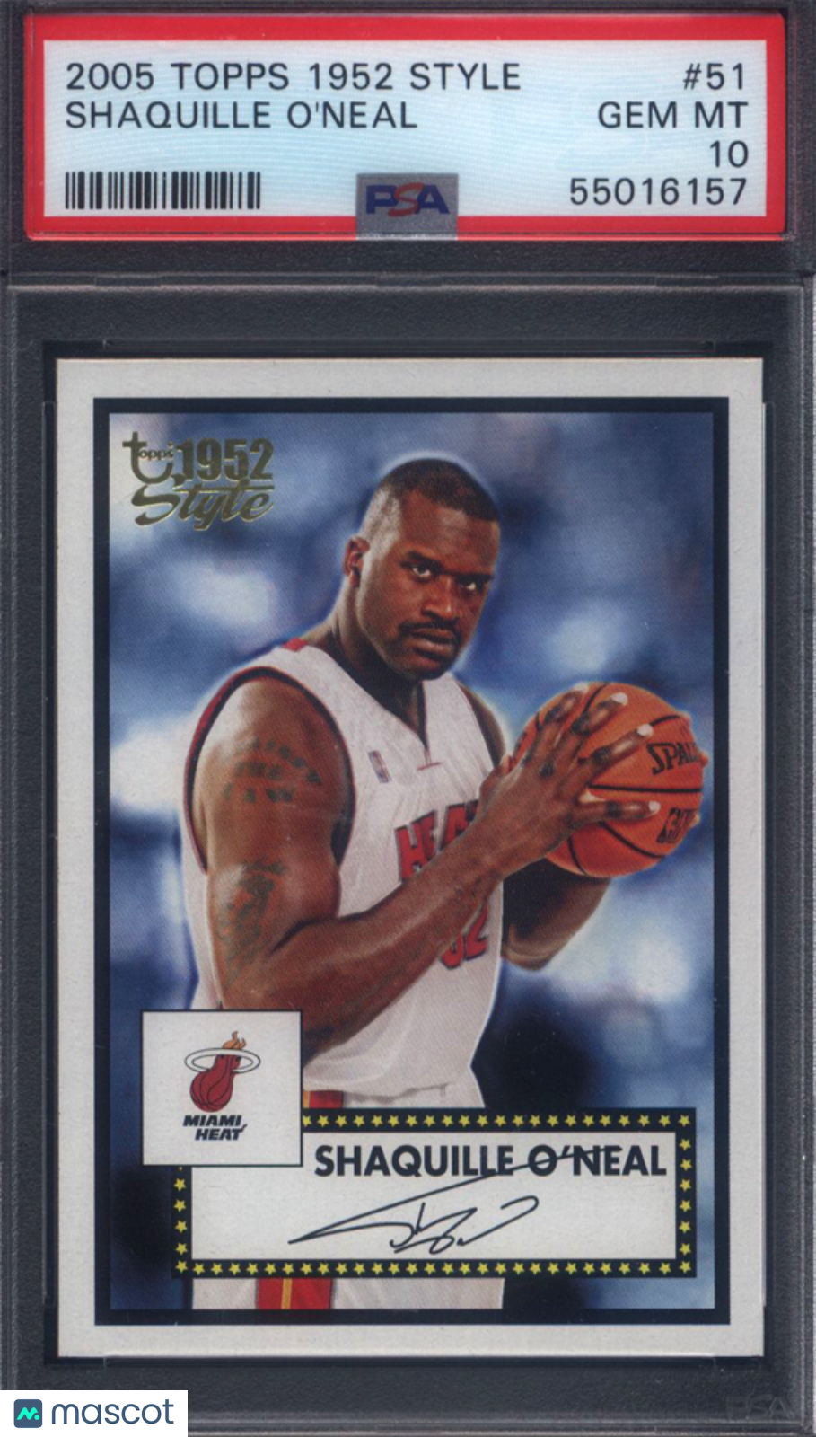 2005 Topps 1952 Style #51 Shaquille O'Neal Heat PSA 10