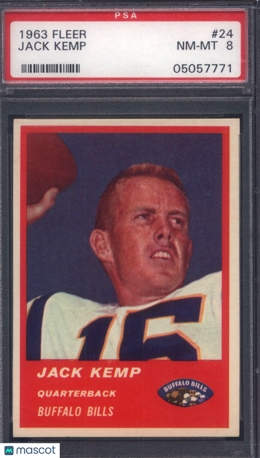 1963 Fleer #24 Jack Kemp Bills PSA 8