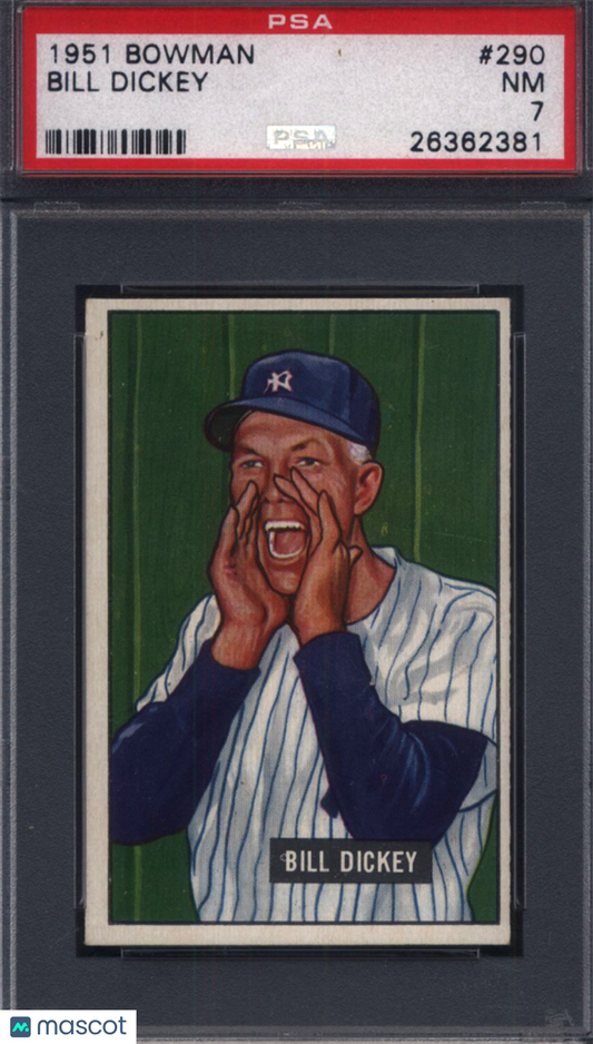 1951 Bowman #290 Bill Dickey Yankees PSA 7