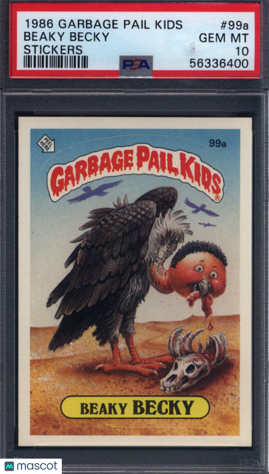 1986 Topps Garbage Pail Kids Stickers #99a Beaky Becky PSA 10