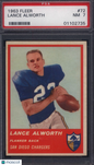 1963 Fleer #72 Lance Alworth Rookie HOF Chargers PSA 7