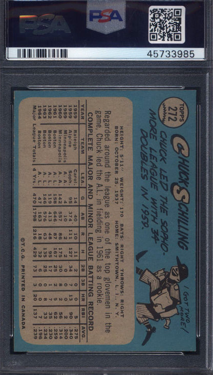 1965 OPC O-Pee-Chee #272 Chuck Schilling Red Sox PSA 9 pop 1 (None Higher)