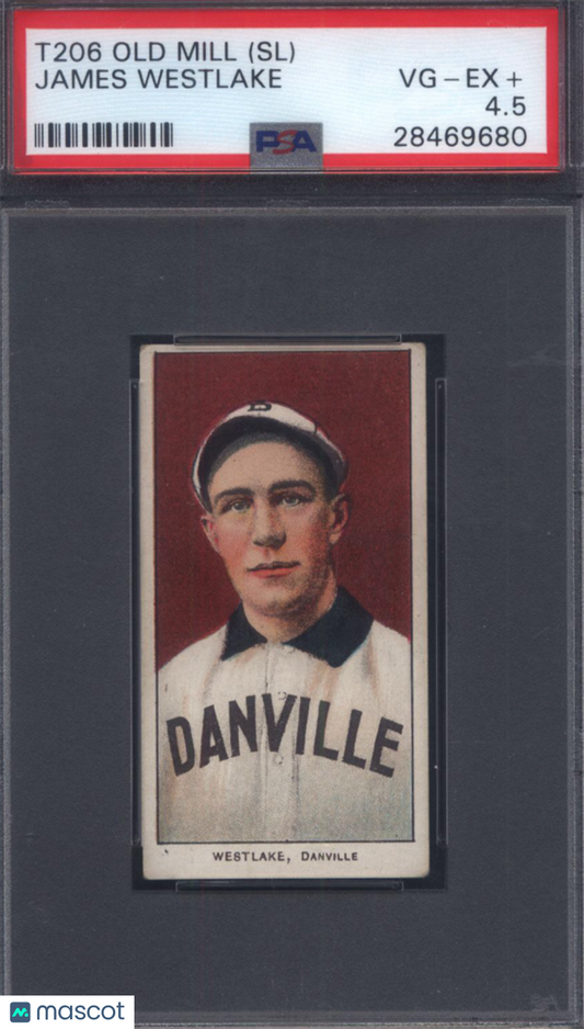 T206 James Westlake Southern League Danville PSA 4.5 Old Mill Back