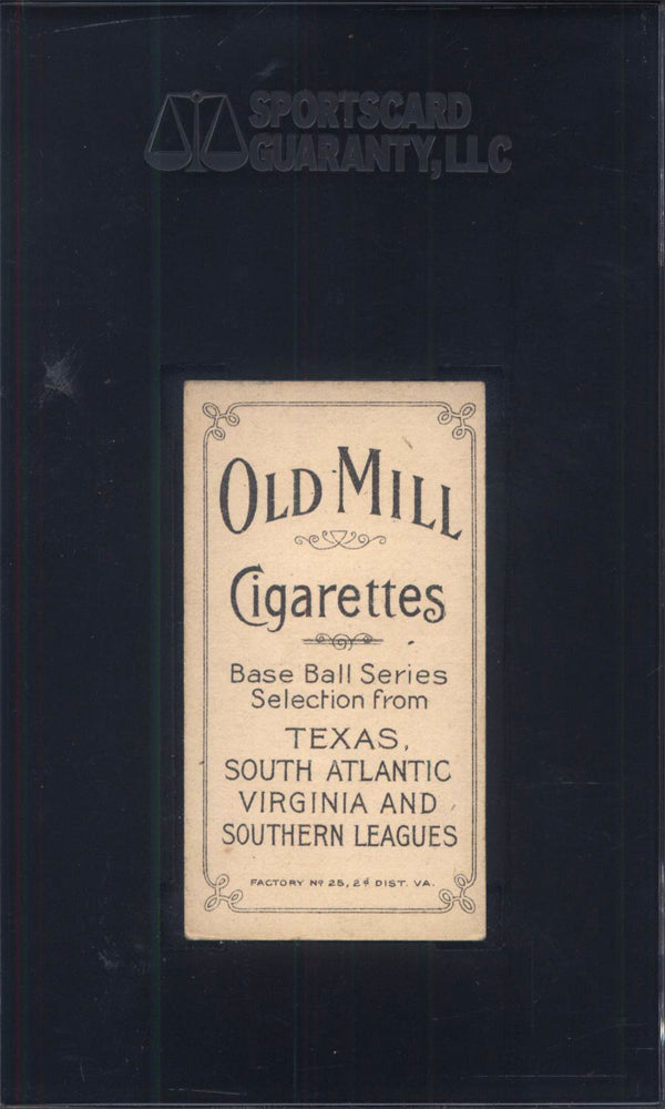 T206 Carlos Smith Southern League Shreveport SGC 4 Old Mill Back