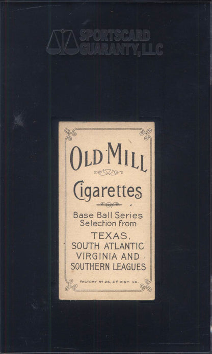 T206 Carlos Smith Southern League Shreveport SGC 4 Old Mill Back