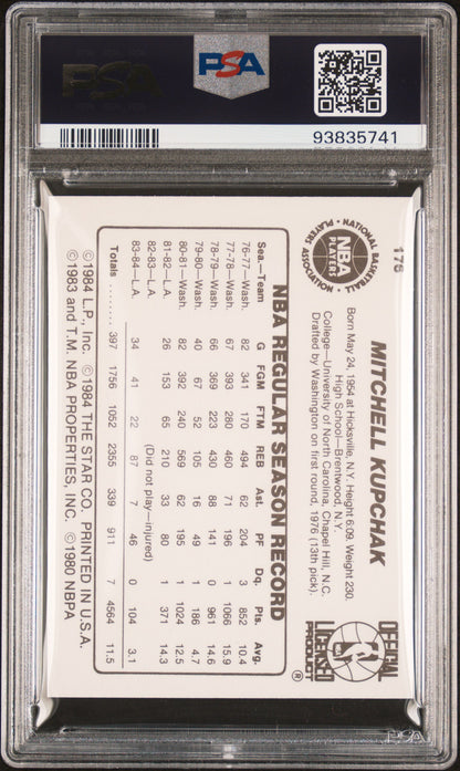 1984 Star #176 Mitch Kupchak Lakers PSA 6