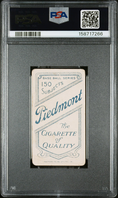 T206 Frank Chance Portrait Red Chicago PSA 1 Piedmont Back