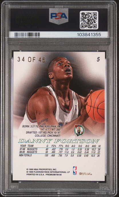 1999 Skybox Premium Star Rubies #5 Danny Fortson Celtics /45 PSA 7