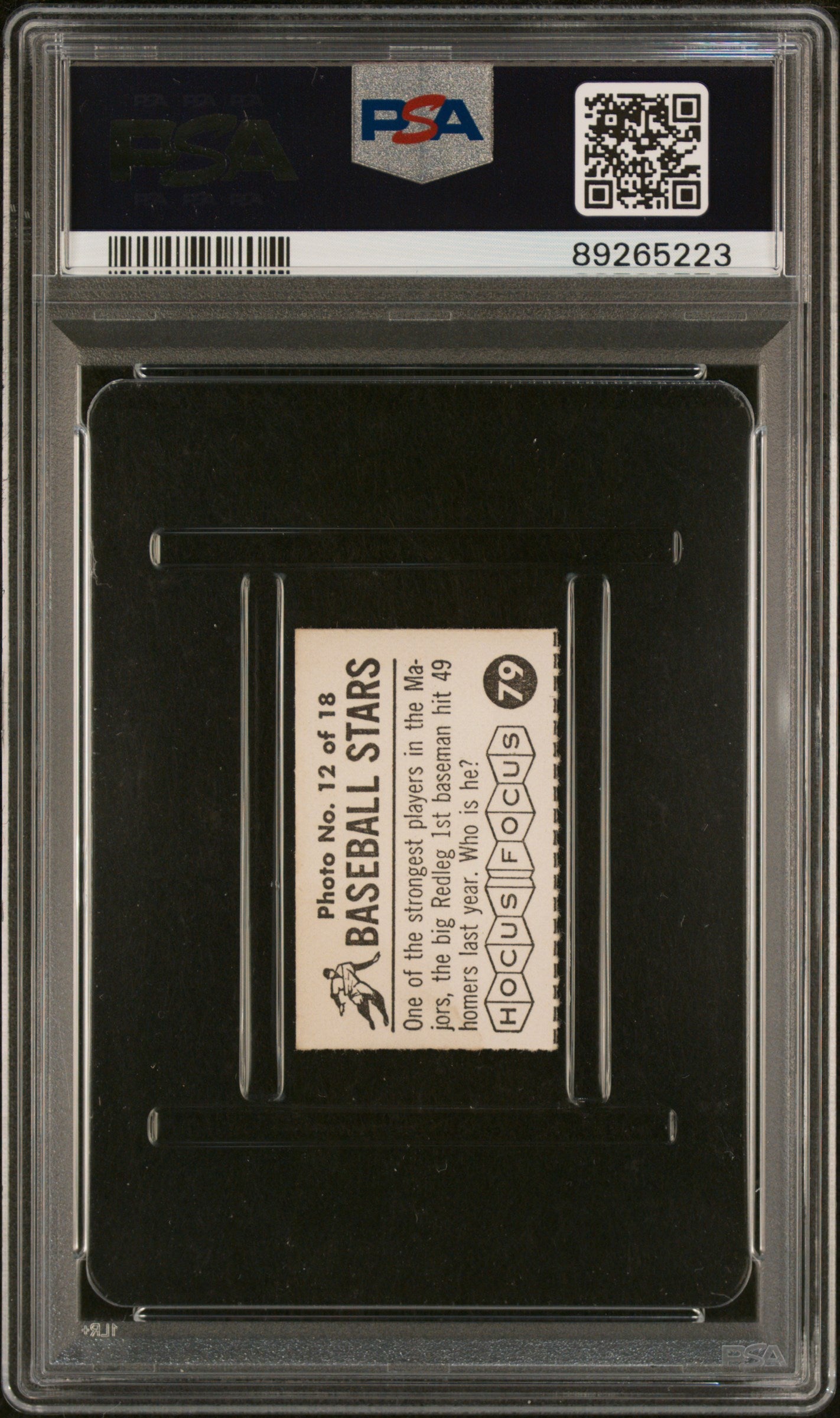 1955-1956 Topps Hocus Focus #12 Ted Kluszewski PSA 7