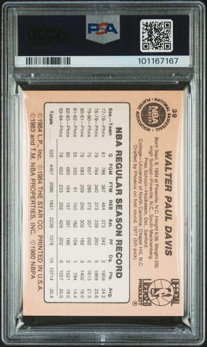 1984 Star #39 Walter Davis Suns PSA 6