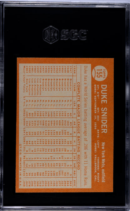 1964 Topps #155 Duke Snider Mets SGC 7.5
