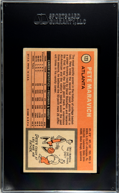1970 Topps #123 Pete Maravich Rookie HOF Atlanta SGC 3.5