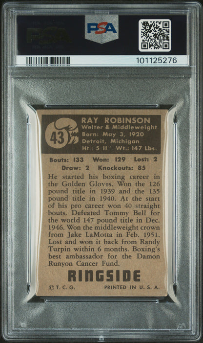 1951 Topps Ringside #43 Ray Robinson PSA 2