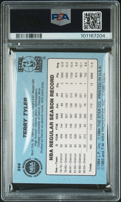 1984 Star #269 Terry Tyler Pistons PSA 8