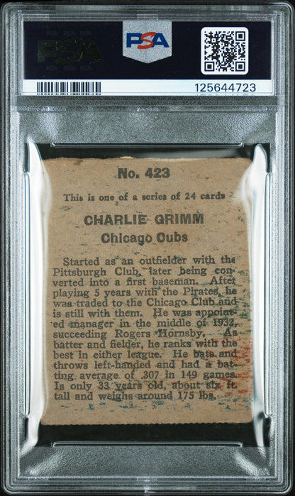 1933 Eclipse Import #423 Charles Grimm Chicago PSA 2.5
