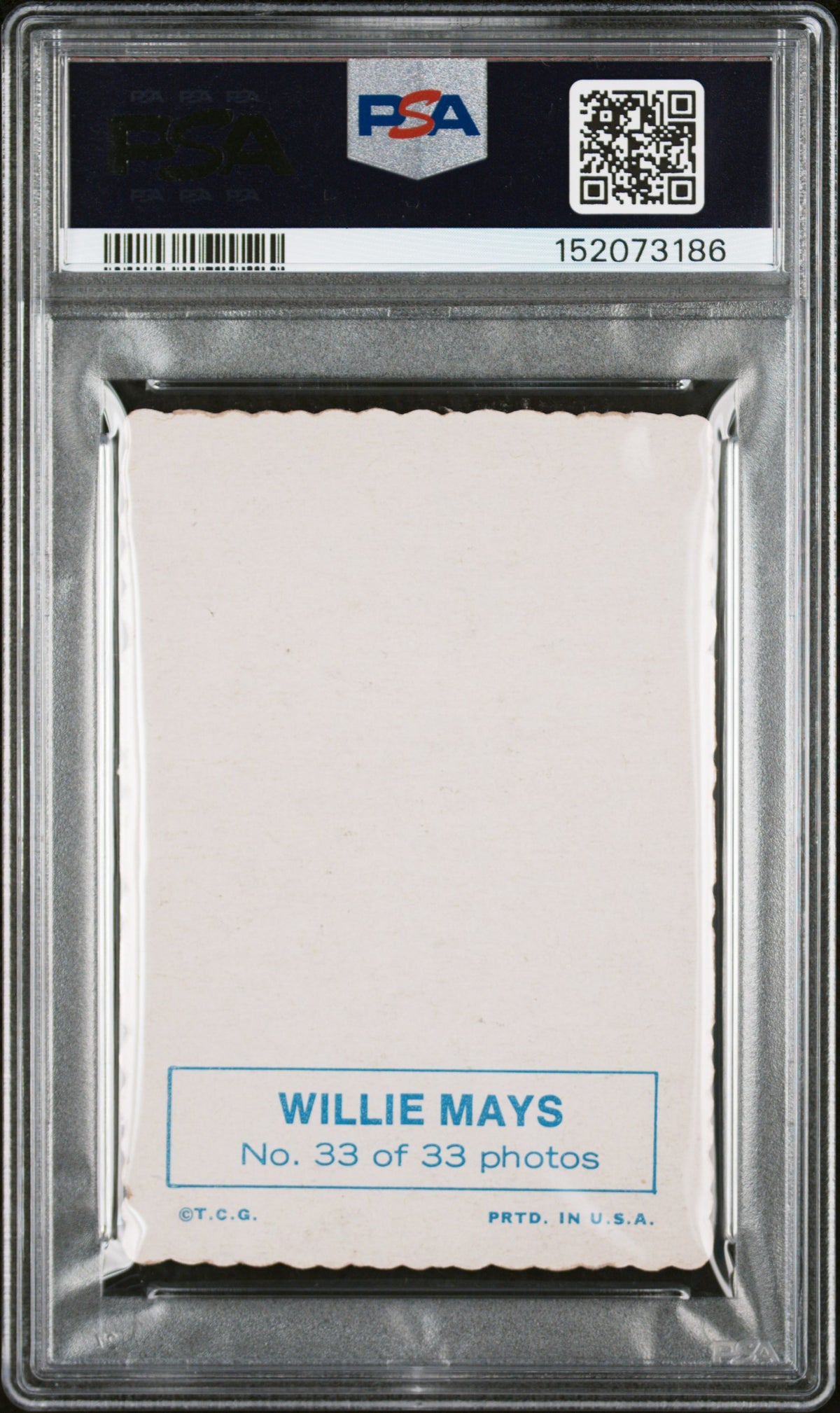 1969 Topps Deckle Edge #33 Willie Mays Giants PSA 4