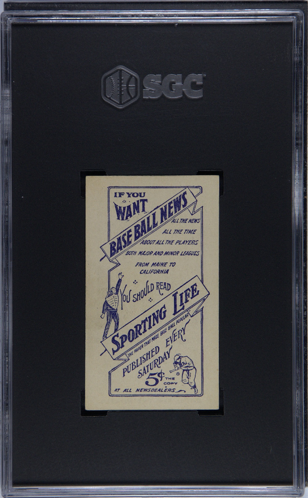 1910 M116 Sporting Life Art Devlin Blue Back New York SGC 4.5