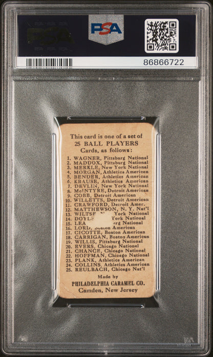 1909 E95 Philadelphia Caramel Ty Cobb PSA 1