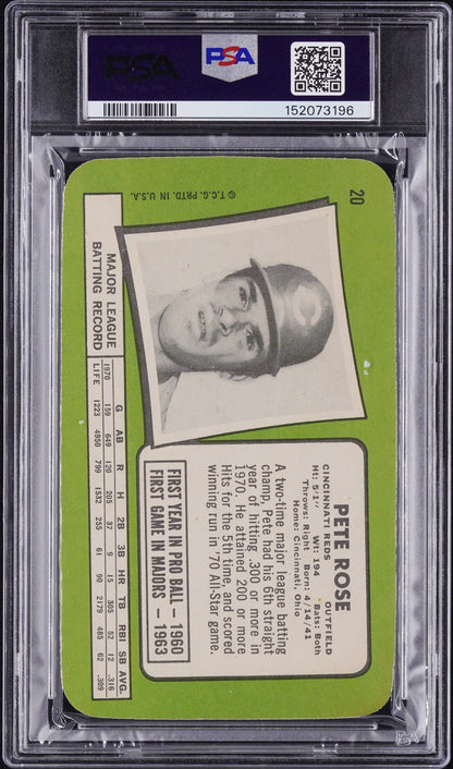 1971 Topps Super #20 Pete Rose Reds PSA 8
