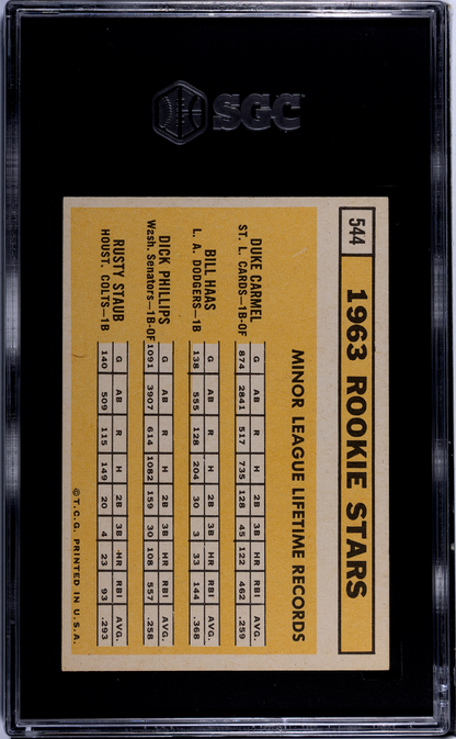 1963 Topps #544 Rusty Staub Rookie SGC 6.5