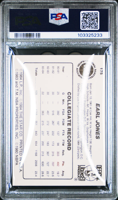 1984 Star #175 Earl Jones Lakers PSA 8(OC)
