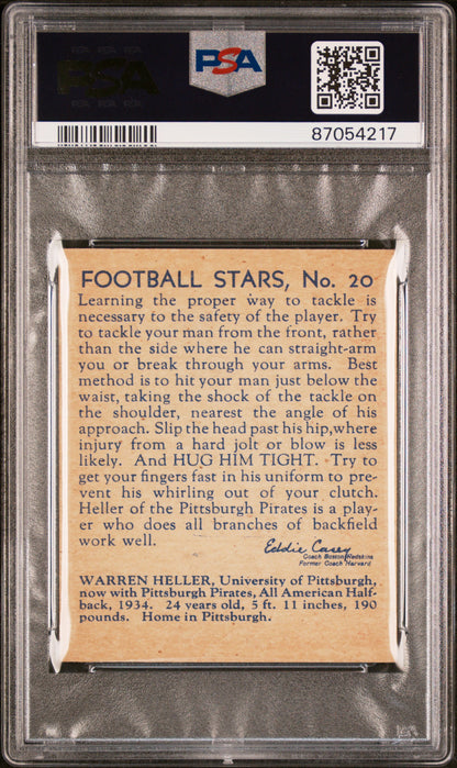 1935 National Chicle #20 Warren Heller Pirates PSA 6