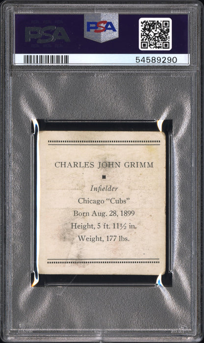 1933 R305 Tattoo Orbit Charles John Grimm Signed Autograph PSA/DNA PSA Authentic