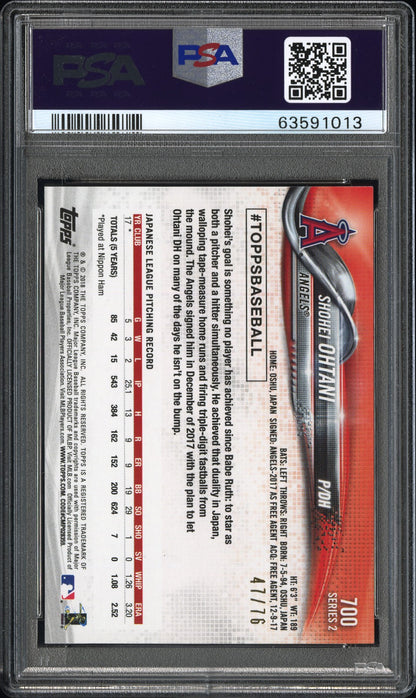 2018 Topps Independence Day #700 Shohei Ohtani Pitching Rookie /76 PSA 7