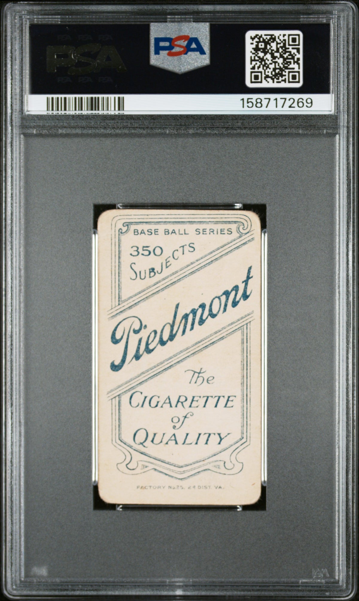 T206 Pat Mccauley Southern League Portsmouth PSA 1.5 Piedmont Back