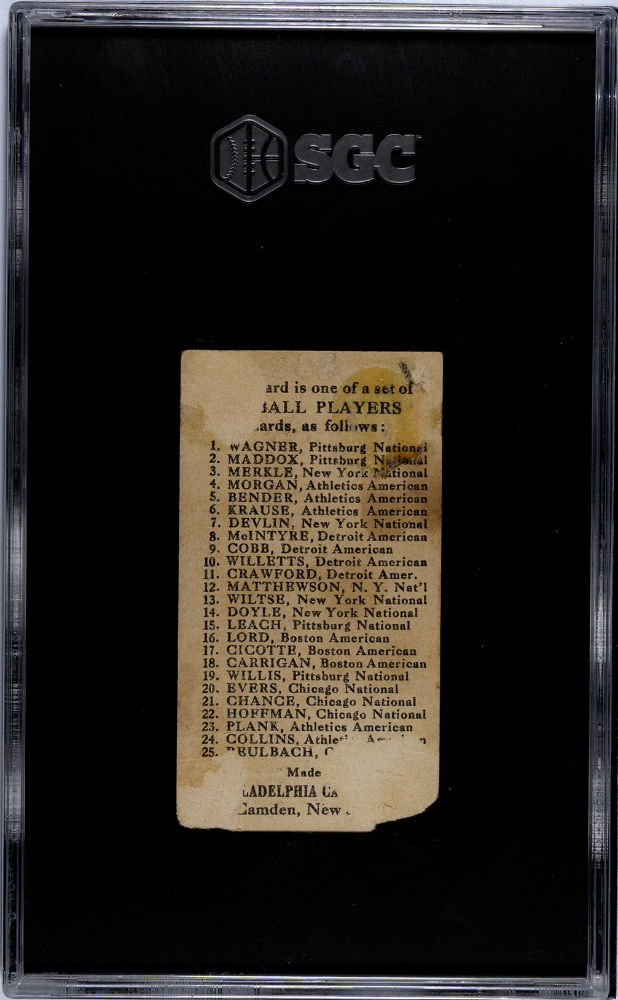 1909 E95 Philadelphia Caramel Honus Wagner Pittsburg SGC Authentic
