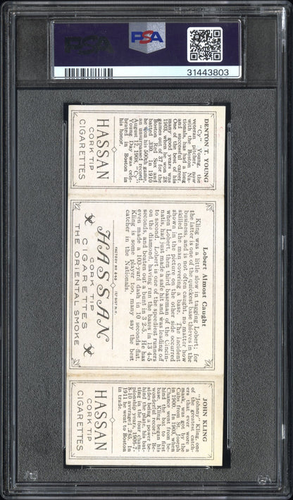 T202 Triple Folder w/ Cy Young PSA 6 Well Centered