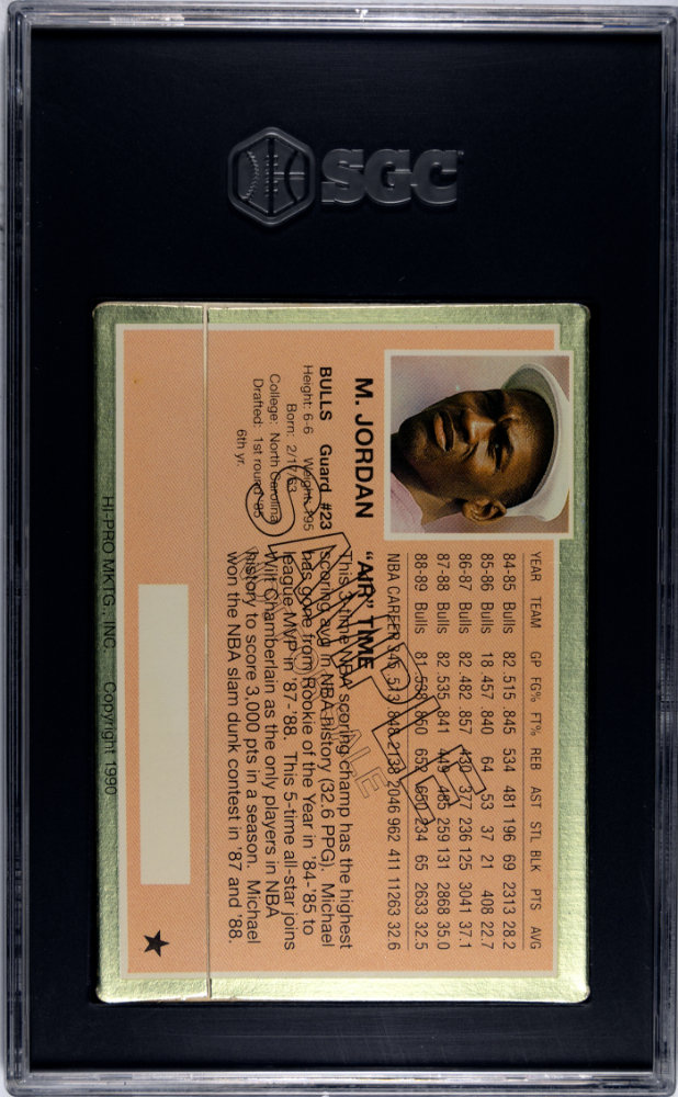 1990 Action Packed Michael Jordan Sample Promo SGC 9