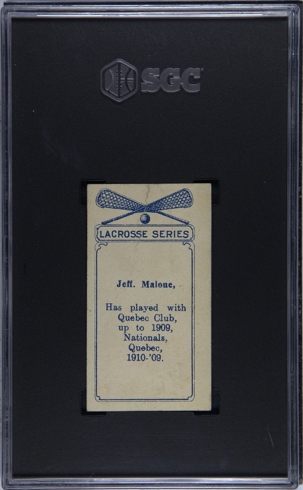 1910 C60 Imperial Tobacco Lacrosse Color #85 Jeff Malone SGC 2