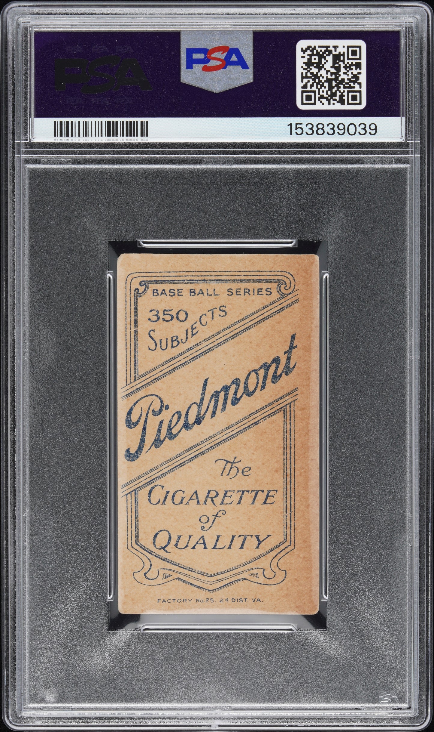 T206 Ty Cobb Portrait Red Detroit PSA 2.5 Piedmont Back
